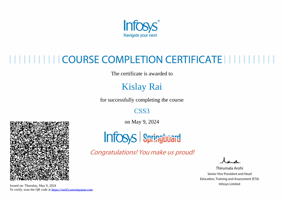 CSS Certificate